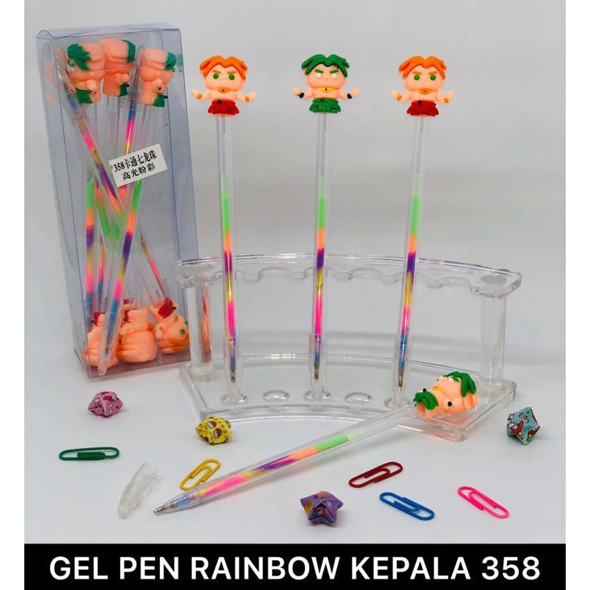 

Pulpen GEL RAINBOW/PELANGI DENGAN KEPALA KARTUN DRAGON BALL. MURAH