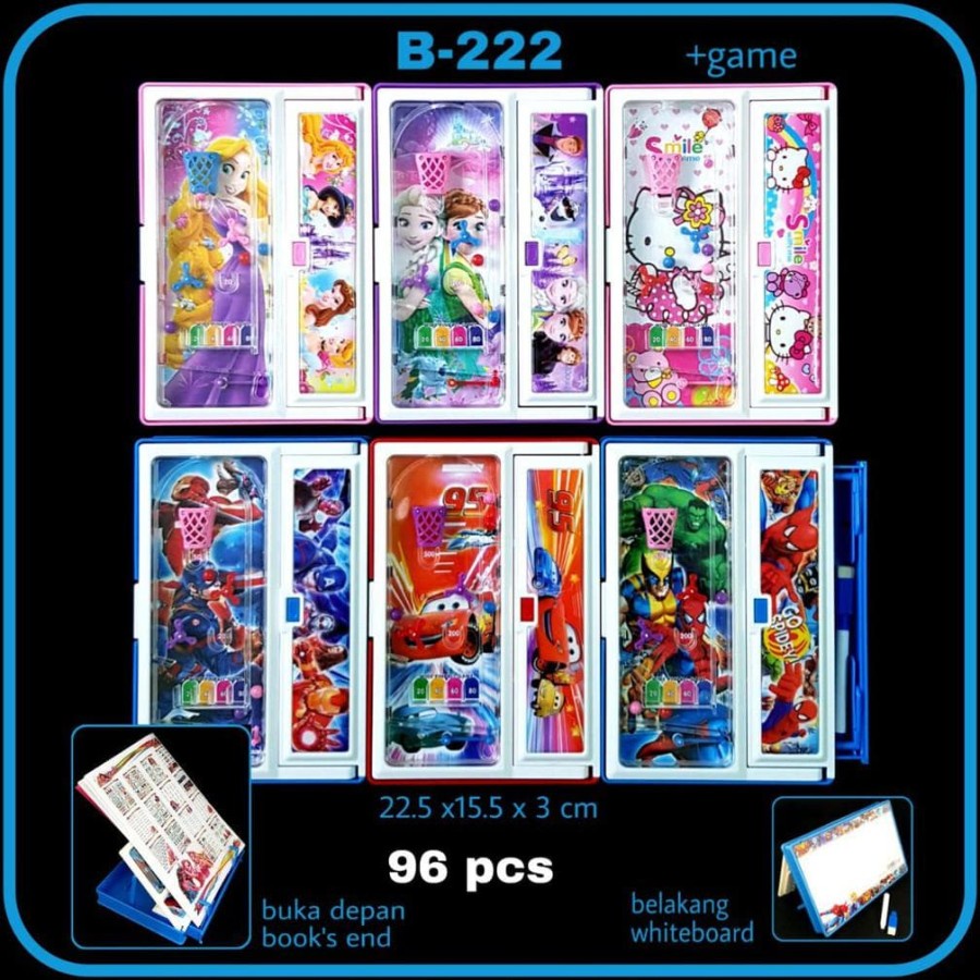 

TEMPAT PENSIL 4 IN 1 HELLO KITTY IRON MAN FROZEN RAPUNZEL UKURAN BESAR - B-222 KOTAK KALENG PENCIL CASE