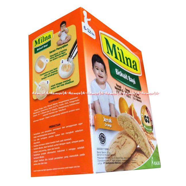 Milna Biskuit Bayi Instan Rasa Jeruk Biskuit Rasa Orange 130gr