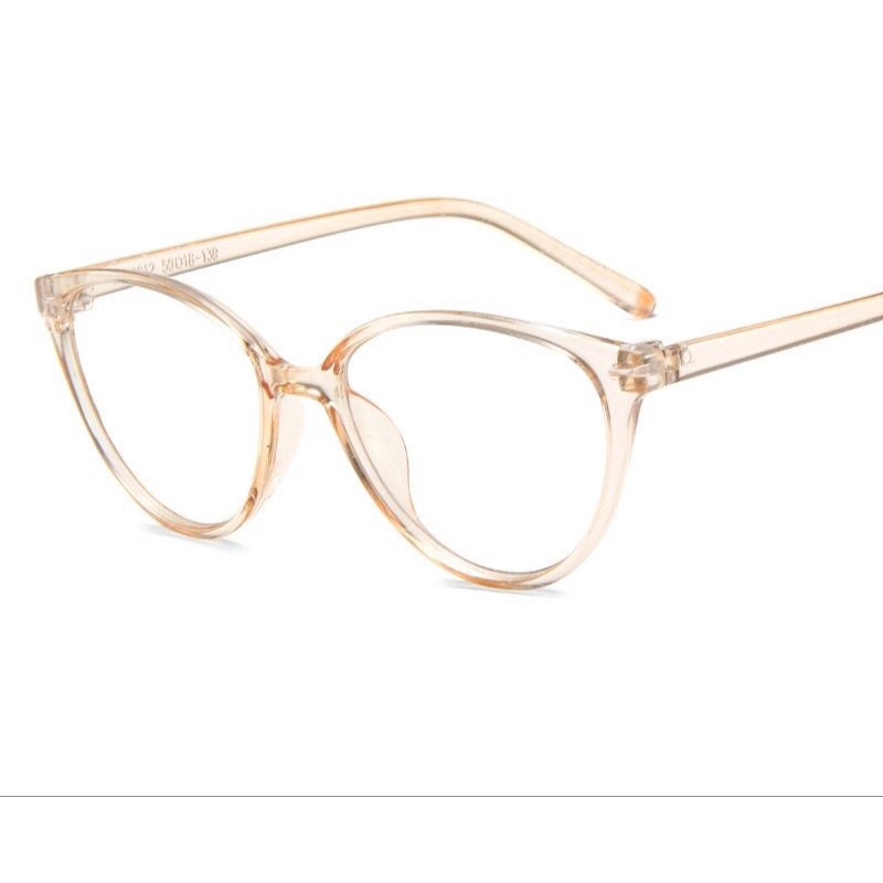 Mata Kucing Kacamata Bluelight Model Terbaru Fashion Korea Wanita Desain-OREN