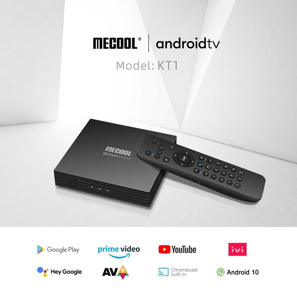 Mecool Smart TV Box Receiver Android 10 DVB-T2 2GB 16GB 4K HDR - KT1