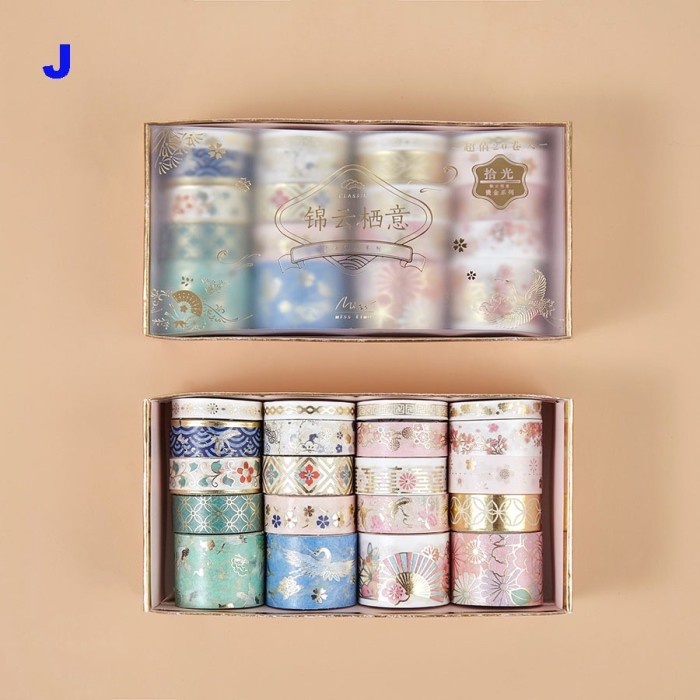 

Bagus Washi Tape Selotip Premium Set Gold Foil Terlaris