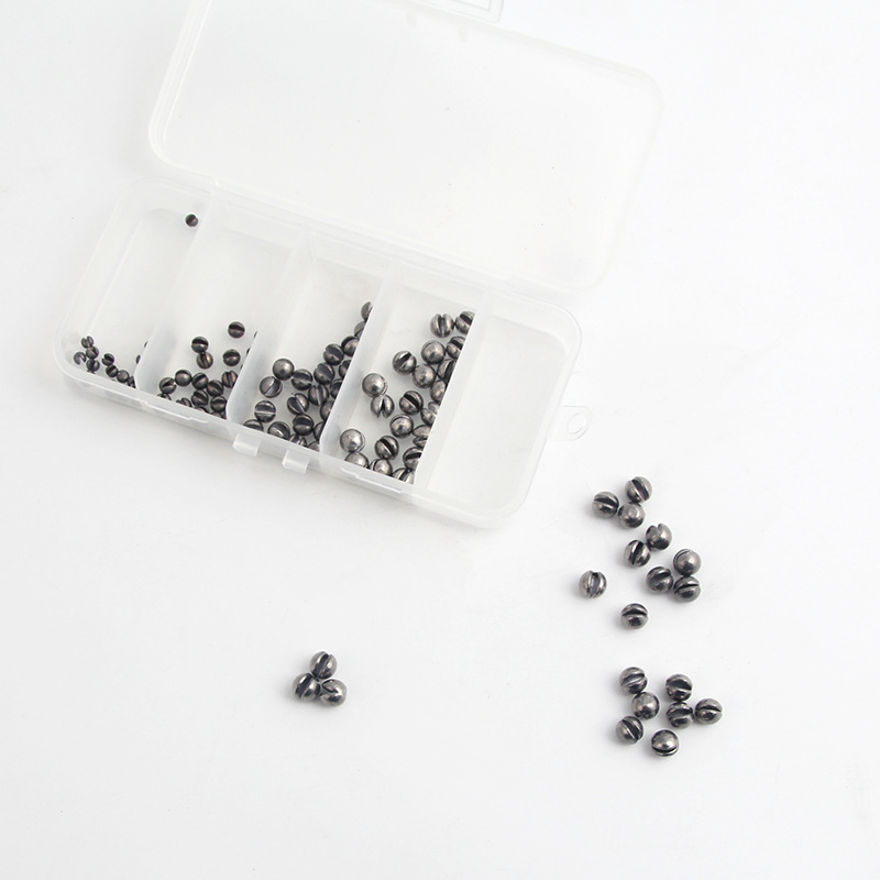 100pcs Pemberat Pancing Bentuk Bulat 5 Ukuran