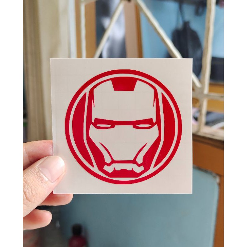 

stiker iron man custom cutting stiker murah