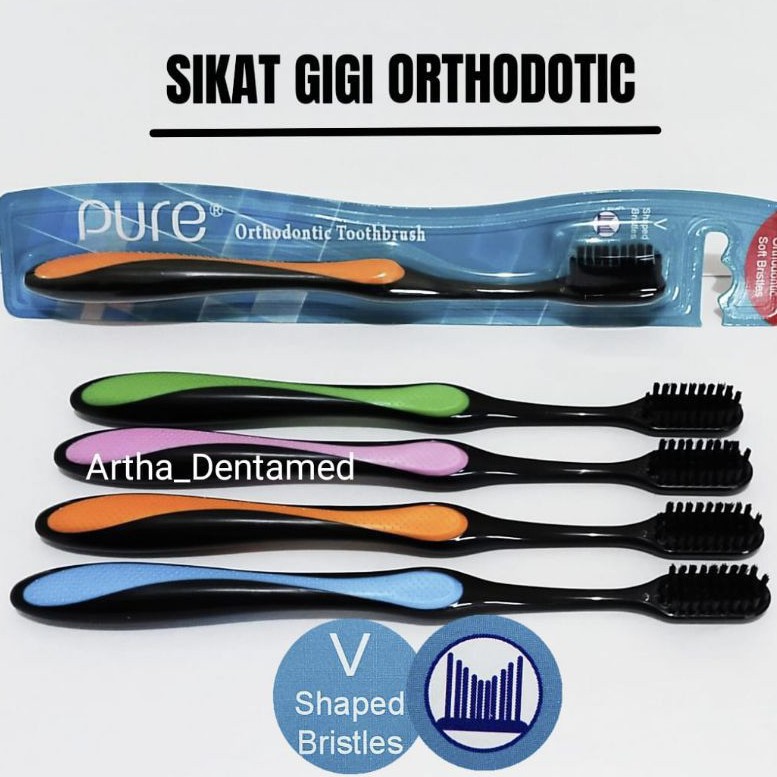 SIKAT ORTHO / ORTHODONTIC TOOTH BRUSH / SIKAT BEHEL PURE ( REGULAR ) 1 pcs