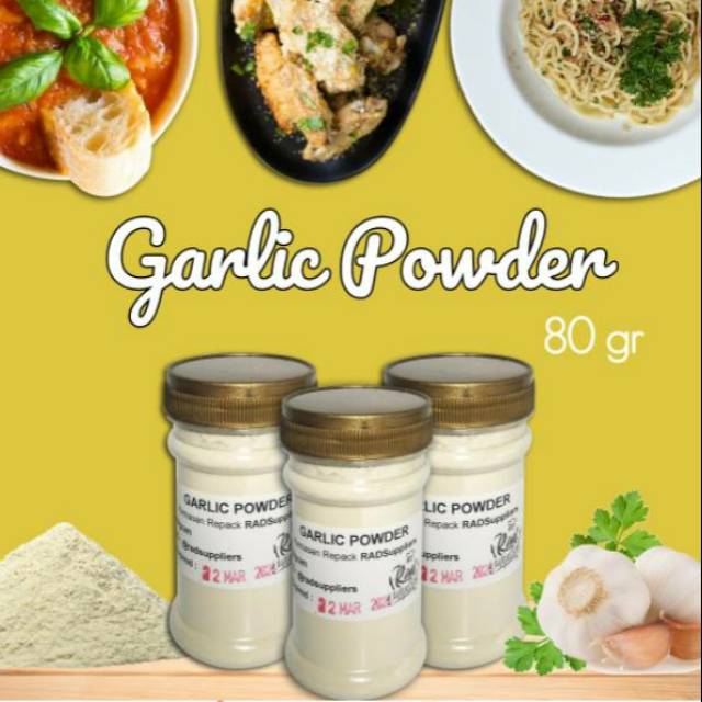

Garlic Powder (Bawang Bubuk) kemasan Botol 80gram, Bawang Putih Bubuk 80gram