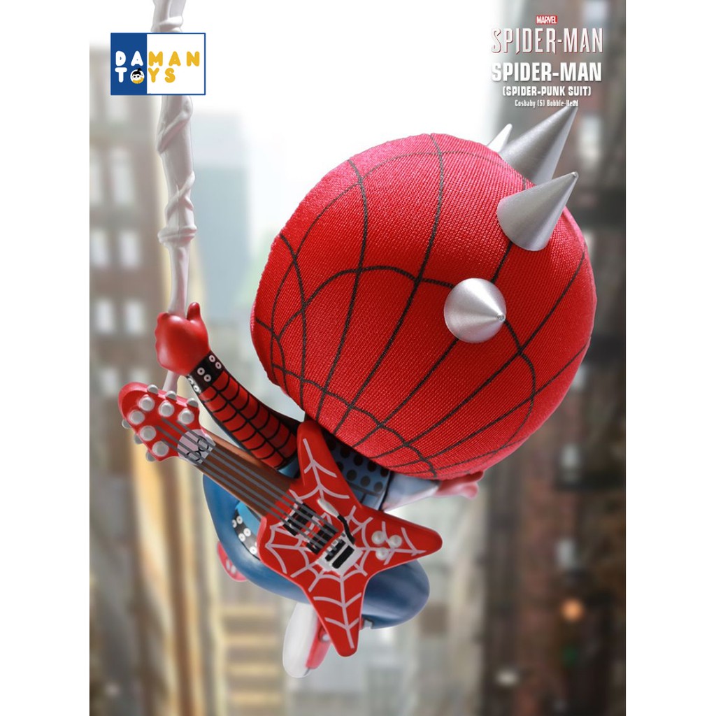 Mainan Action Figure Spiderman, Bobble Head Spider Man Spider Punk Suit - Mainan Figur Avengers