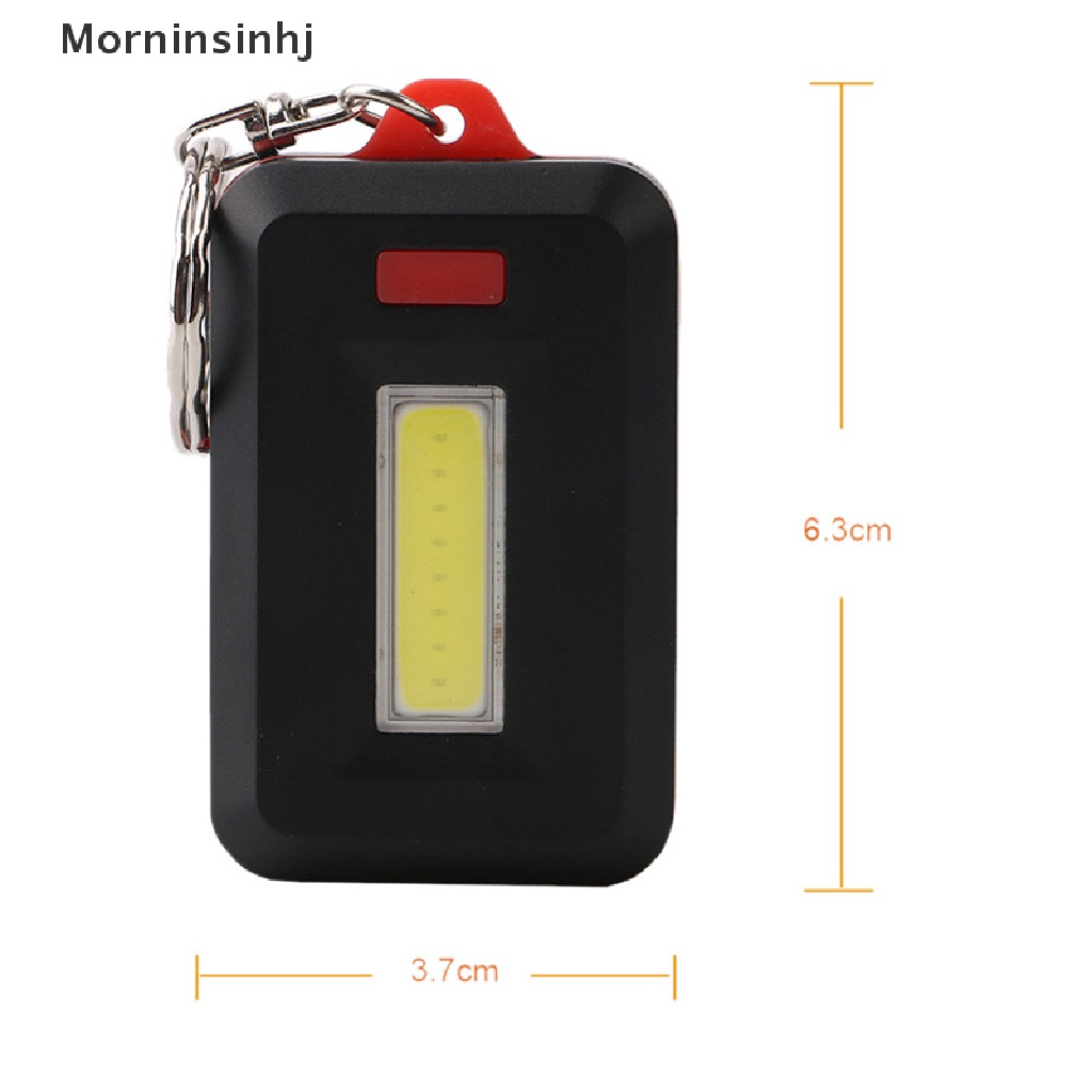 Mornin Senter LED COB Mini Portable Anti Air Dengan Gantungan Kunci Untuk Camping