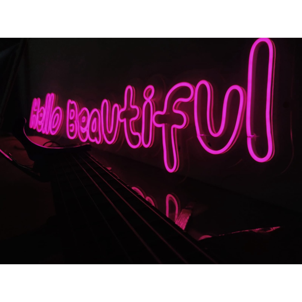 ( harga perhuruf ) Neon Flex Papan Nama | Papan Usaha LED Custom Neon Sign NeonFlex