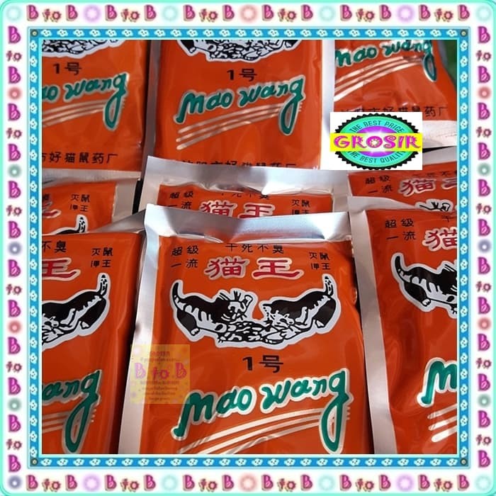 MAO WANG RACUN TIKUS / OBAT MEMATIKAN TIKUS BENTUK BERAS MAO WANG KEMASAN ORANGE GROSIR