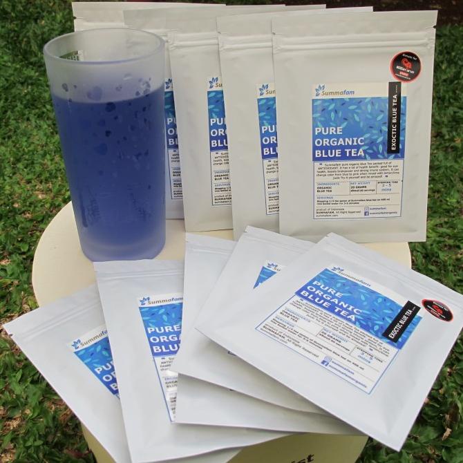 

(BISA COD) Teh Biru Murni Summafam - bunga telang kering - Pure Organic Blue Tea MURAH Kode 1185