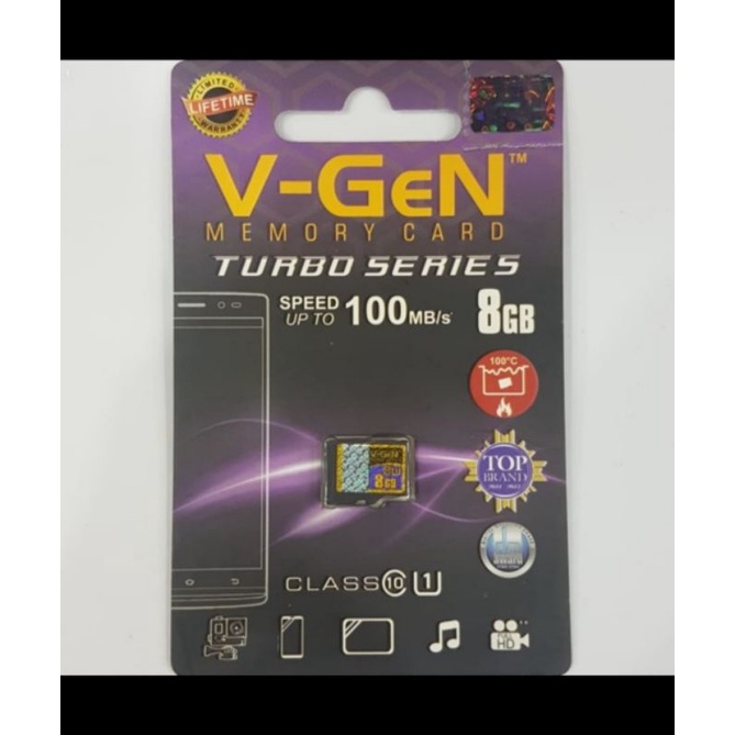 MICRO SD V-GEN MEMORI CARD 8 GB CLASS 10 ORIGINAL