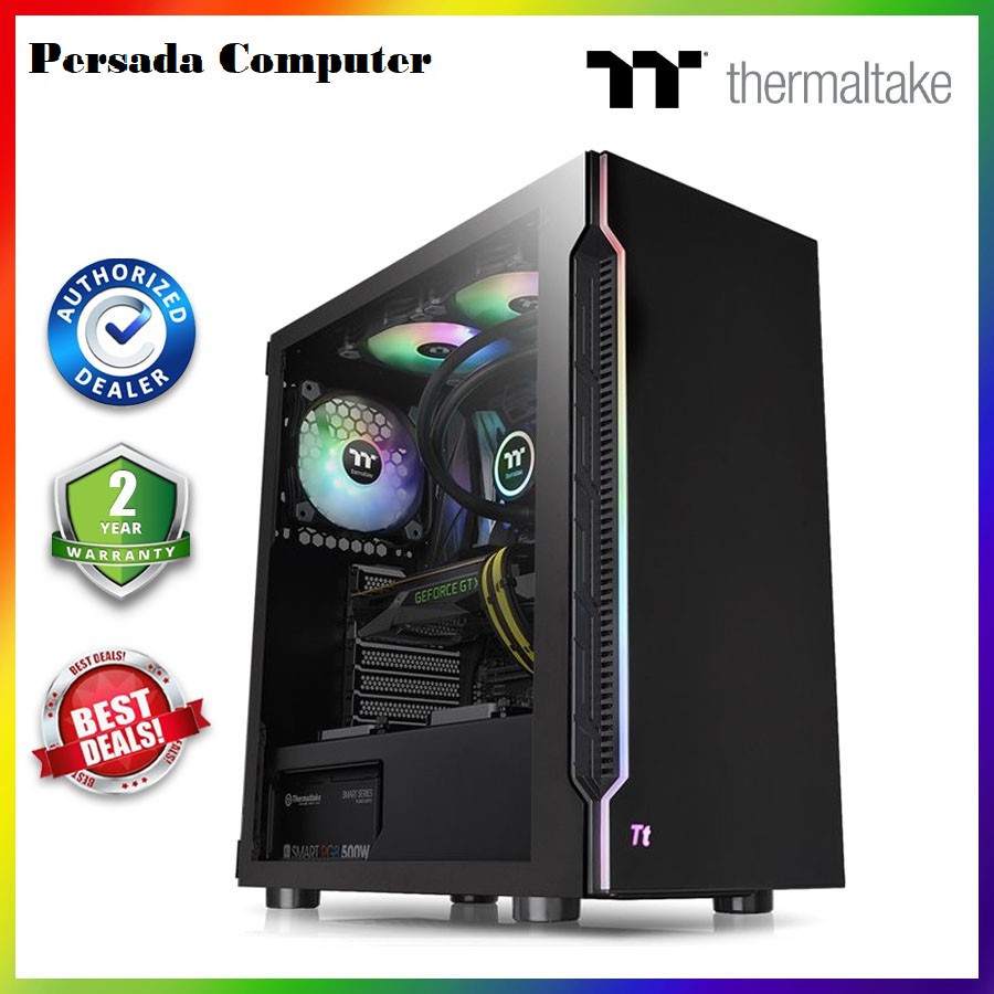 Thermaltake H200 TG Snow RGB ATX Mid Tower Chassis