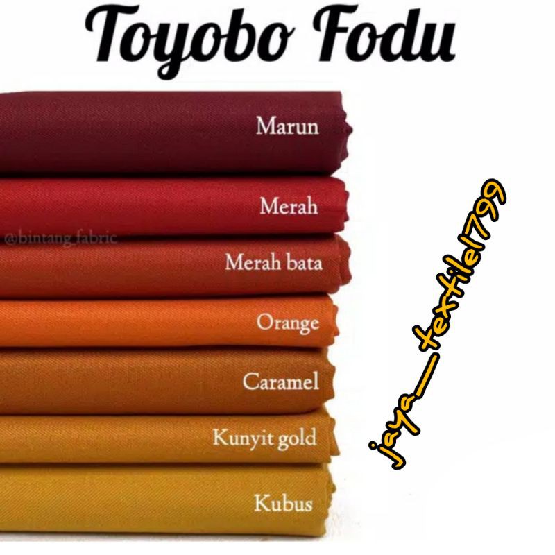 Kain katun Toyobo Fodu / kain Toyobo / bahan gamis, dress, tunik, dll