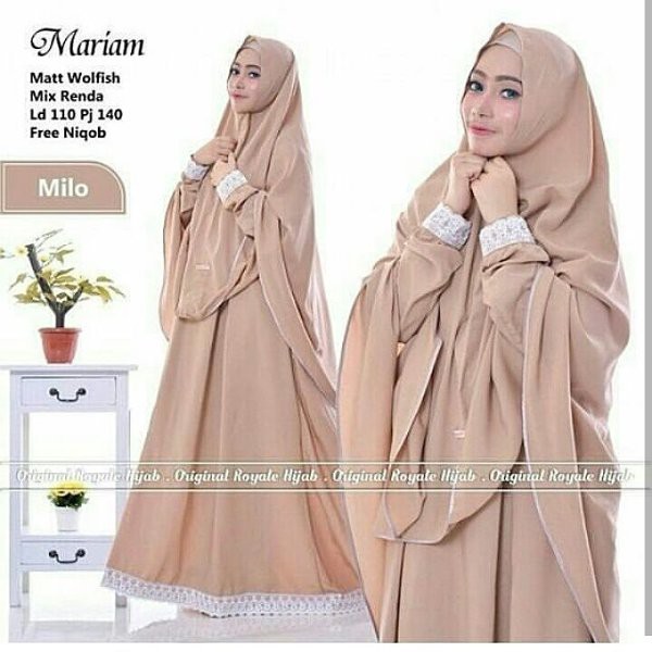 Baju Original ZH MARIYAM Maxi Dress Muslim Modern Panjang Hijab Fashion Perempuan Casual Gamis Trend