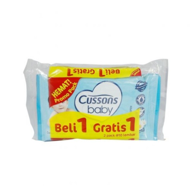 Cussons Baby Wipes / Tissue Basah 10s - Buy 1 get 1 10S+10s