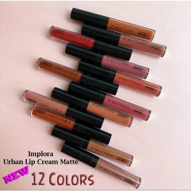 [COD] Implora Urban Lipcream Matte Original BPOM / Lipstick Implora / Lipcream Implora No 1-12