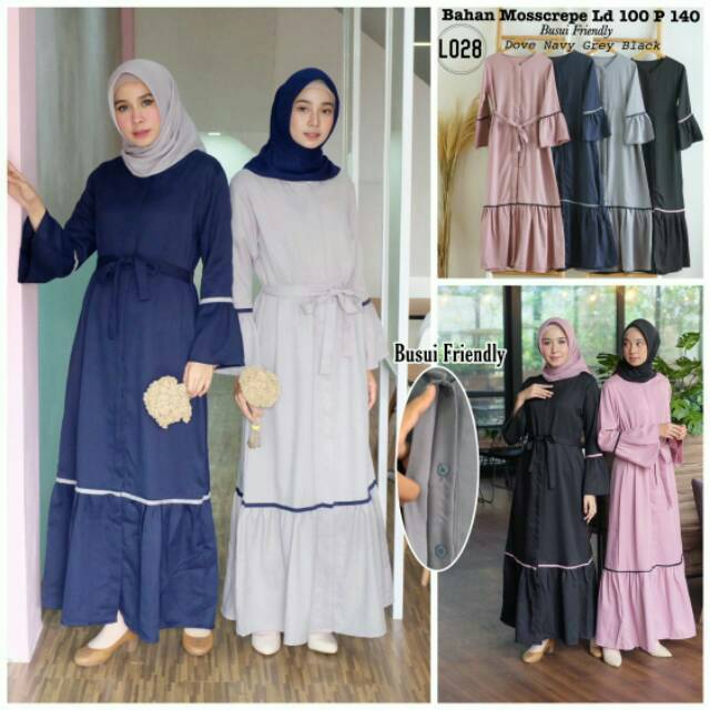 Mosscrepe Gamis Busui