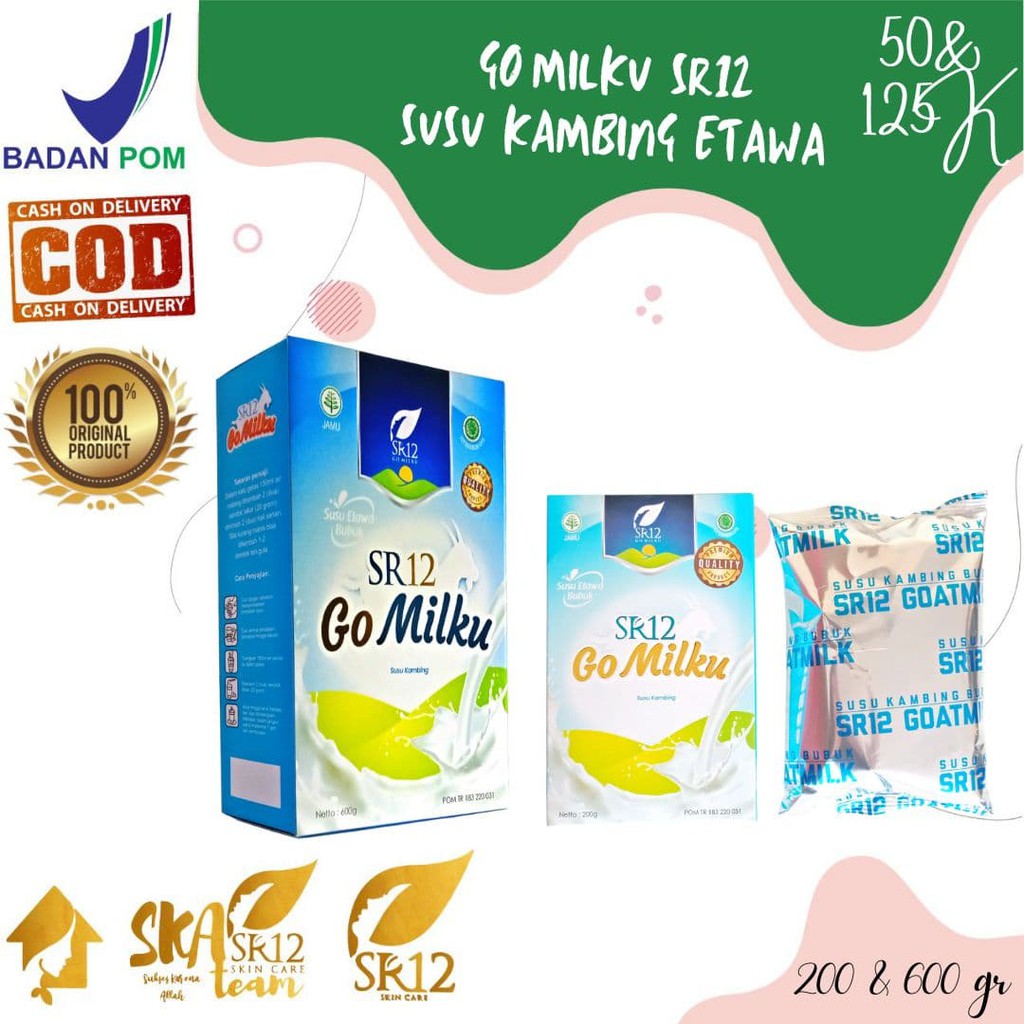 

SUSU KAMBING ETAWA SR12/GO MILKU SR12/SUSU MURNI TANPA GULA AMAN UNTUK PENDERITA DIABETES