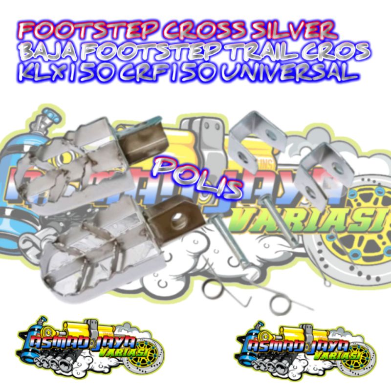 STEP DEPAN KLX UNIVERSAL UBAHAN BEBEK DLL BAHAN TEBAL / FOOTSTEP UBAHAN KLX foot step croos silver b