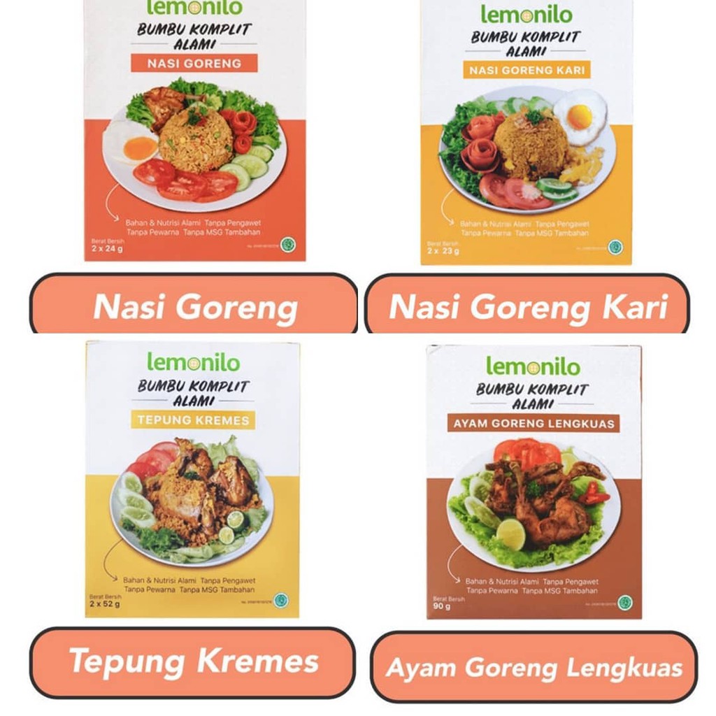 Bumbu komplit lemonilo tepung kremes ayam goreng lengkuas nasi goreng kari