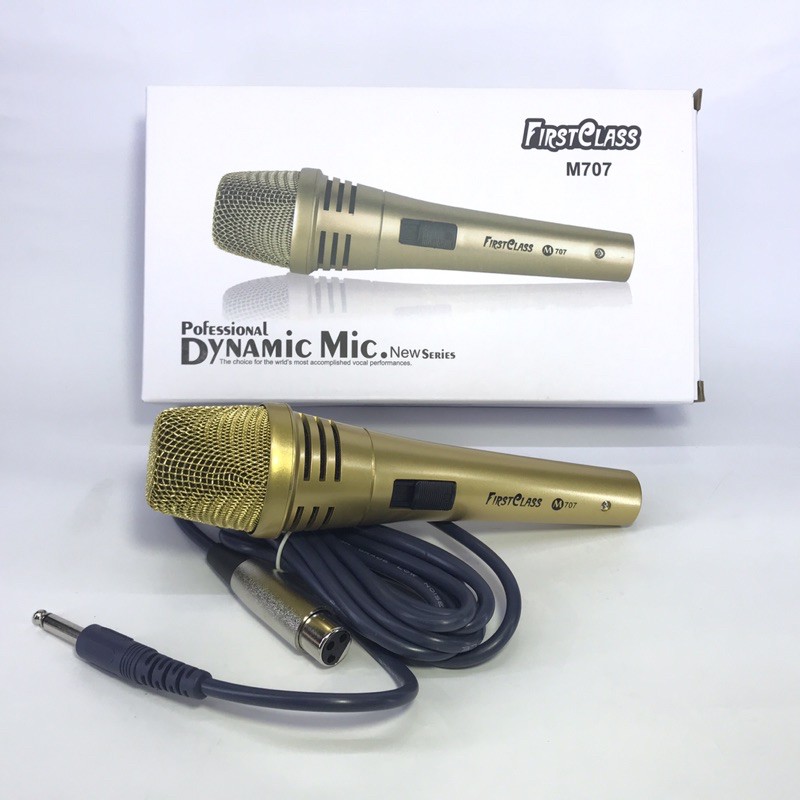 Microphone / Mik Gold + Kabel 3,6M M707 FIRSTCLASS