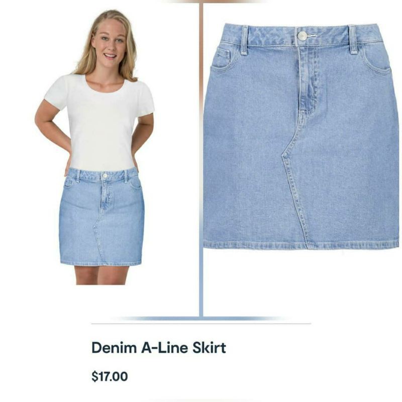 Anko denim A-line mini skirt