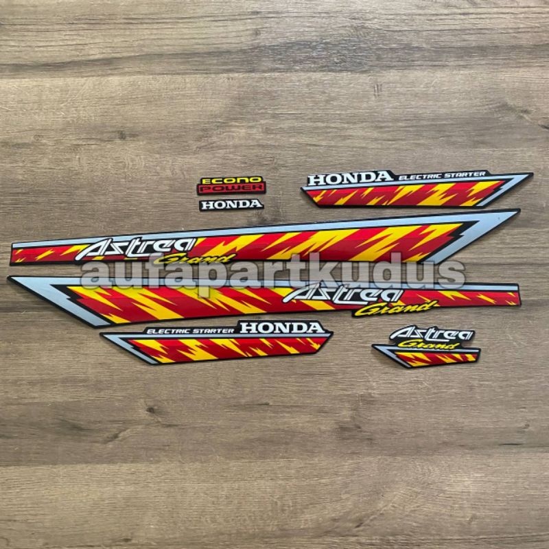 Stripping strip stiker sticker lis polet body Honda Astrea Grand 93 thn.1993 limited edition corak m