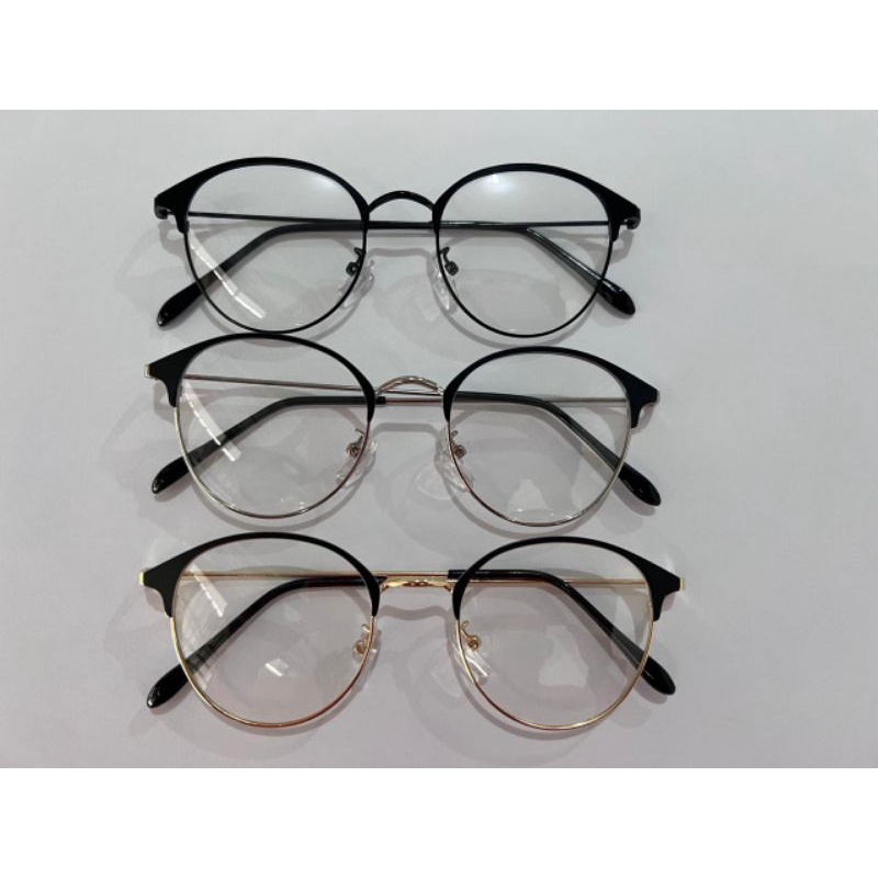 Kacamata Photocromic Bluecromic Oval Besi Pria Wanita 19201