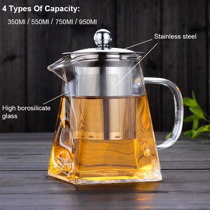 Homadise Teko Pitcher Teh Chinese Teapot Maker Borosilicate Glass 350ml - TP