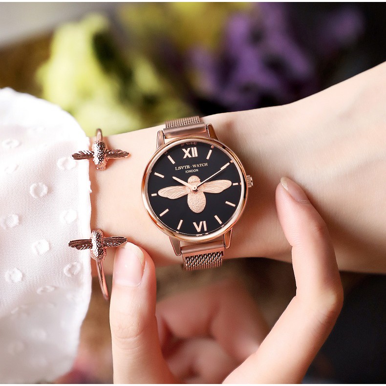 - BISA COD - Jam Tangan Wanita LSVTR Magnet Watch Women Rantai Fashion Murah Korea Import Remaja