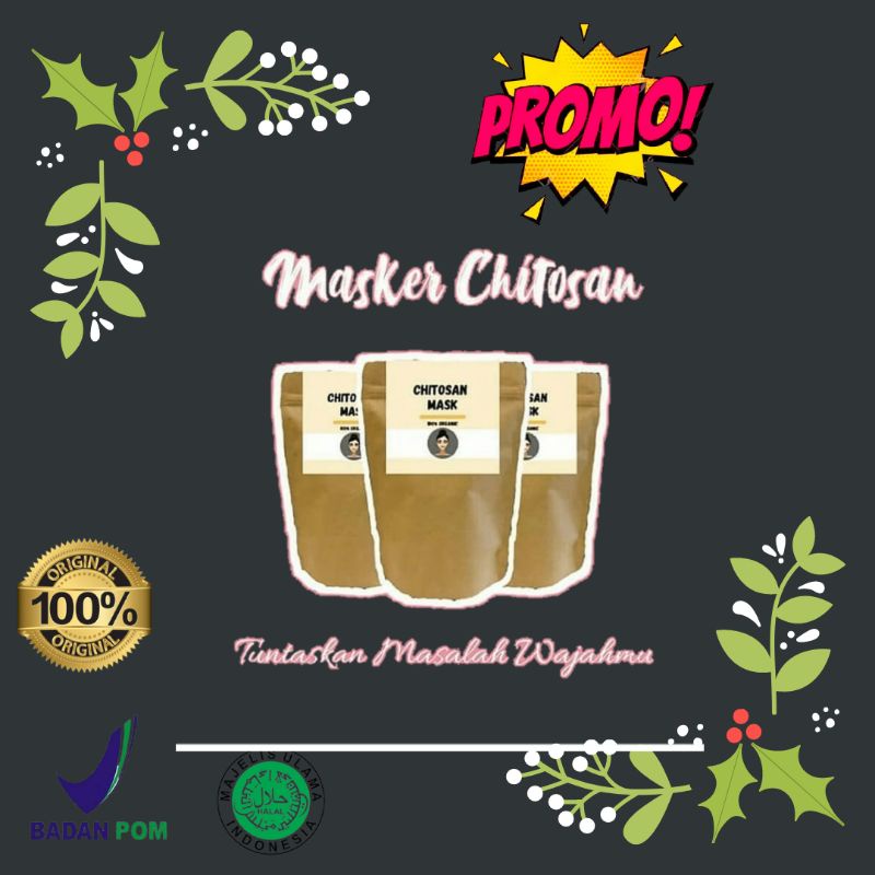 [BISA COD] MASKER WAJAH CHITOSAN | PENGHILANG JERAWAT/BOPENG| PENGHILANG BEKAS LUKA