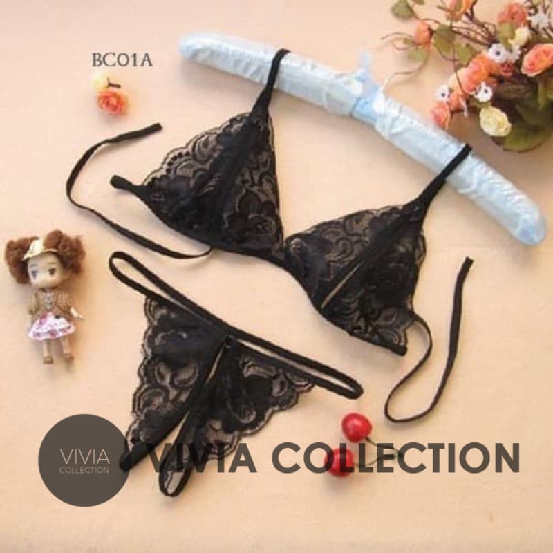 BRASET BRA BH CD THONG LACE SEKSI DALEMAN SESERAHAN- BC01