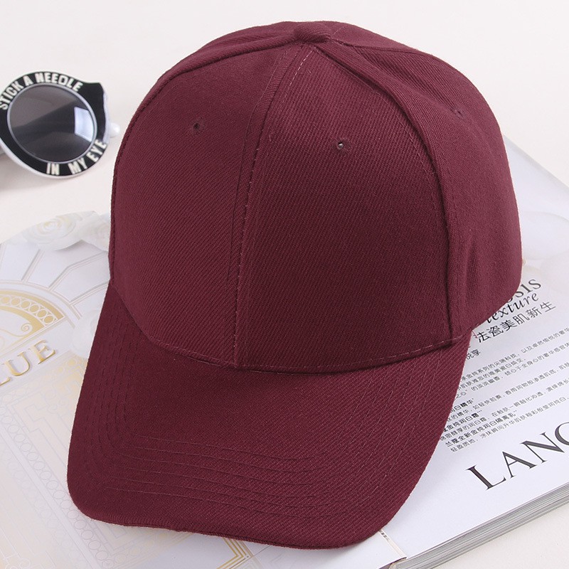 Topi Polos Anak dan Dewasa COD Distro Pria Wanita Baseball Korea-Maroon