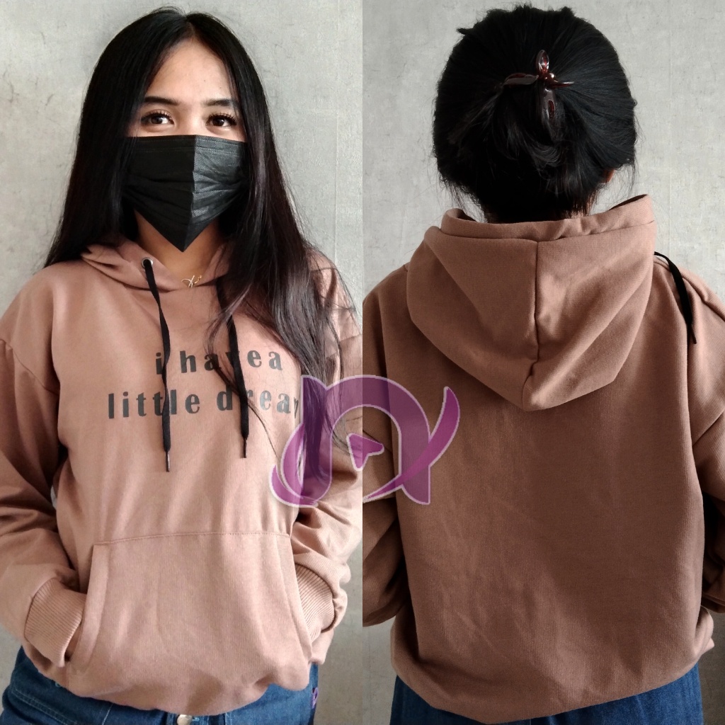 LITTLE DREAM / SWEATER HOODIE JUMPER FLEECE I HAVE-Mocca