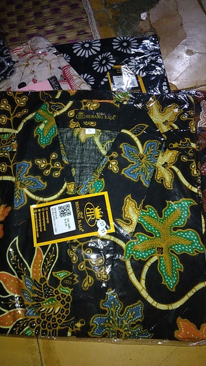Benang Raja Hem Batik Pria Lengan Pendek Ukuran M L Xl