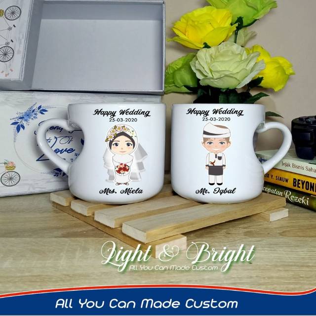 ASTONE Souvenir pernikahan  / Kado / Hadiah / Ulang tahun / Mug / Wisuda  / Bayi / Unik / Mug Custom