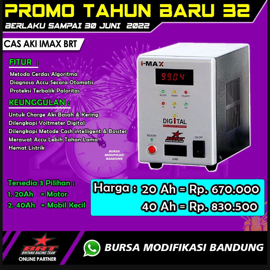 Cas Aki BRT IMAX Motor Mobil kecil