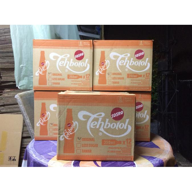 

KARDUS BEKAS TEH BOTOL 350 ML. ( 200 ). 24 CM X 19 CM X 21 CM.