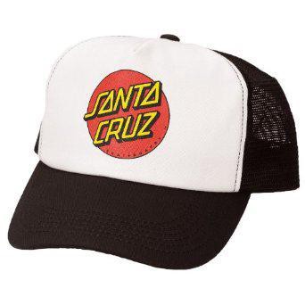 BEST SELLER - HAT - TOPI TRUCKER CUSTOM SANTA CRUZ SKATEBOARDS 023 - HITAM PUTIH (Limited Item)