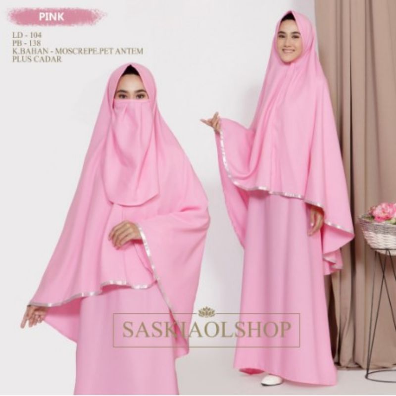 Baju Gamis Syar'i wanita Dewasa Fashion Muslim Perempuan+Cadar