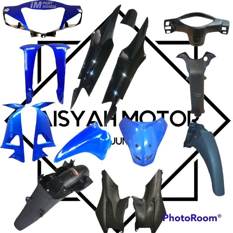 Full Bodi Honda Supra Fit New Tromol Warna Biru Hitam