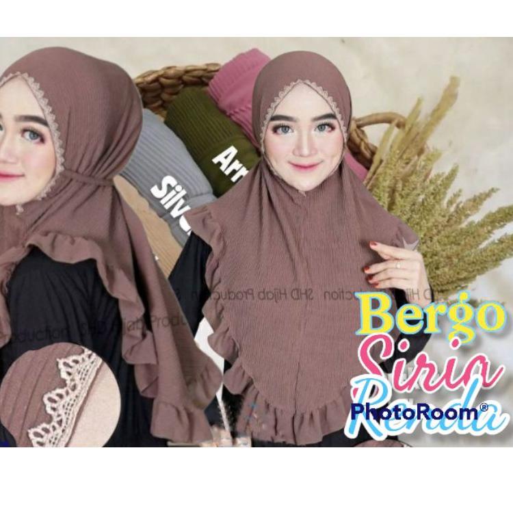 UZB.01Jl22e | BERGO MARYAM PLISKET REMPEL TALI RENDA PRADA ORI ALGHANI HIJAB