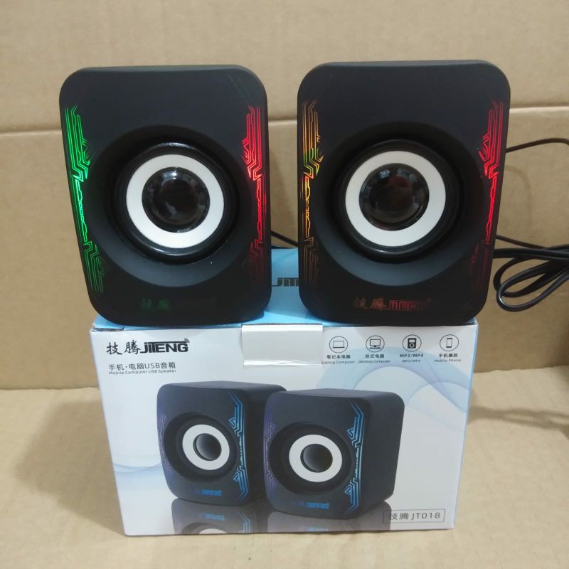 Speaker Komputer &amp; Laptop Notebook With Colorful Lights - JT018