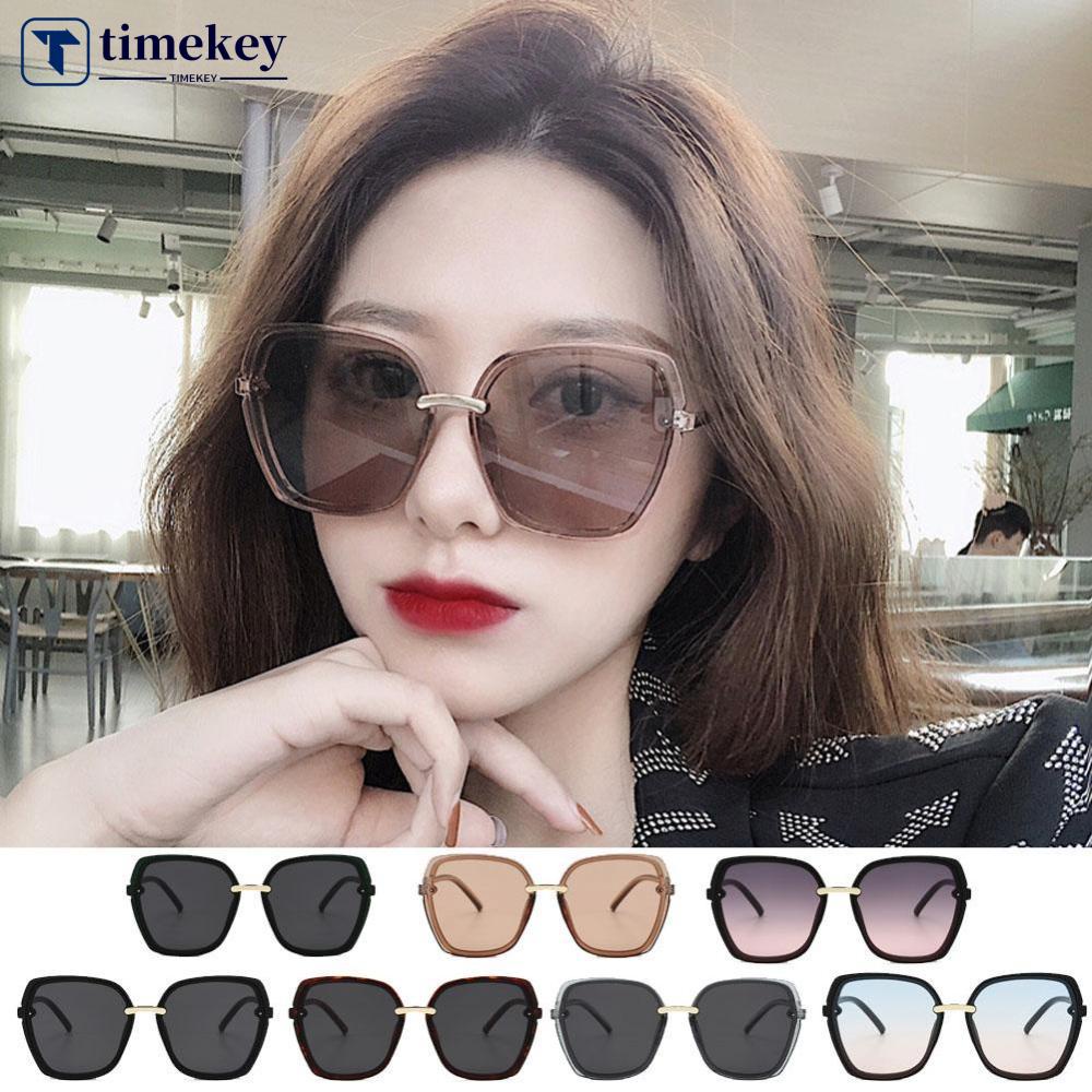 Timekey Kacamata Hitam Anti Uv Dengan Frame Besar Untuk Wanita O4U2