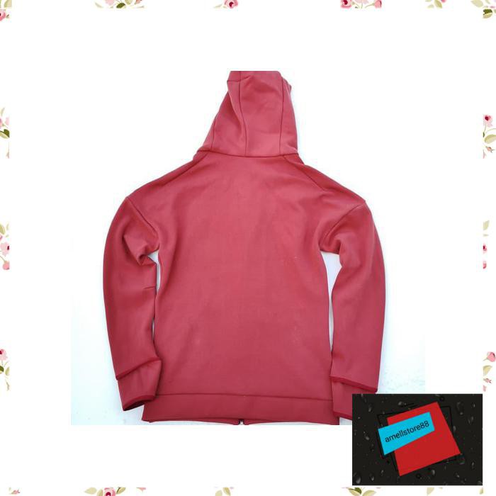 Jaket Pria parasut parka gunung ADIDAS ZNE HOODIE 3.0 FAST RELEASE MAROON PREMIUM IU107