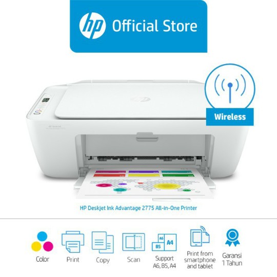 Printer HP 2775 Ink Advantage Deskjet All In One Wireless