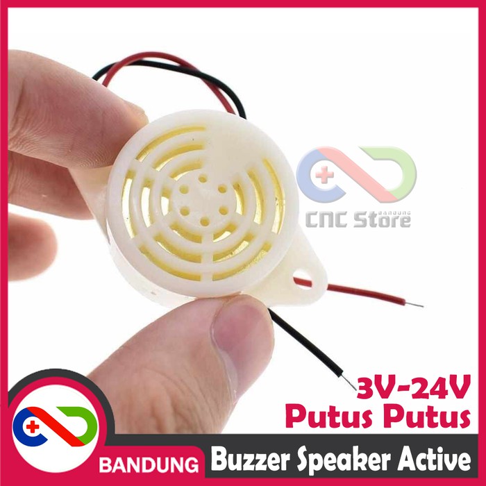 SFM-27 BUZZER SPEAKER ACTIVE PIEZO INTERMITTENT PUTUS 3V-24V