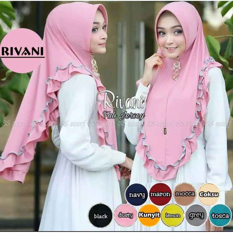 JILBAB HIJAB INSTAN JERSEY RIVANI