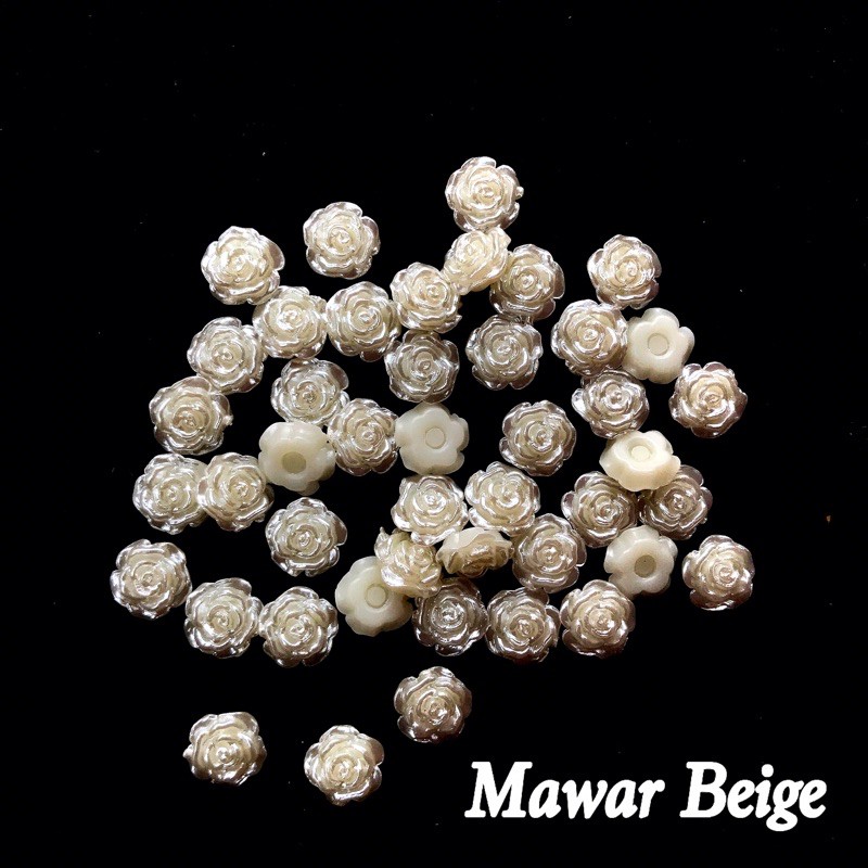 RESIN MAWAR BEIGE BAHAN CRAFT BAHAN TASBIH DIGITAL